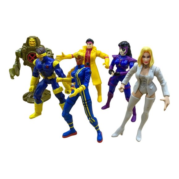 Marvel Other - Marvel Figures LOT 6 Jubilee Domino White Queen Cyclops Sabertooth Future Shard